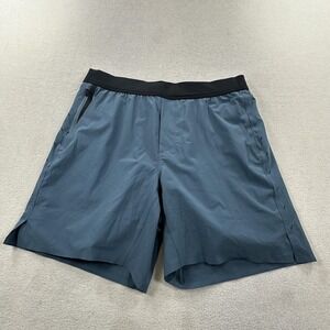 Ten Thousand Interval Short Mens Large Blue 7" Lined Training Running Gym